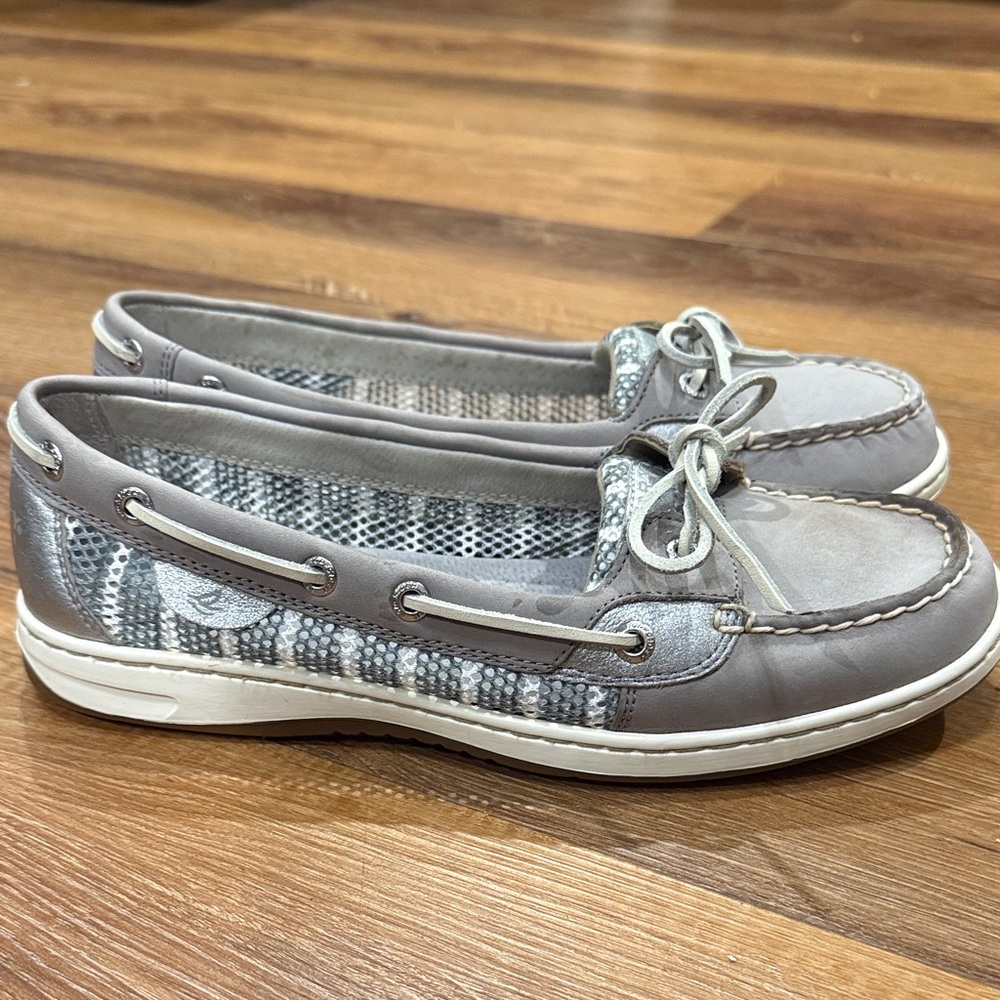 Sperry Women's Angelfish Top Sider Linen & Leather Boat Shoe (Size: 9M)